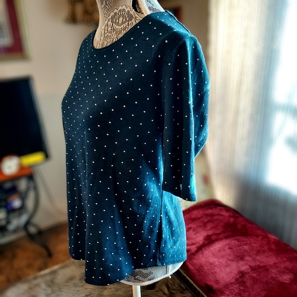 Time and Tru Blue & White Top -Lg - Picture 2 of 4